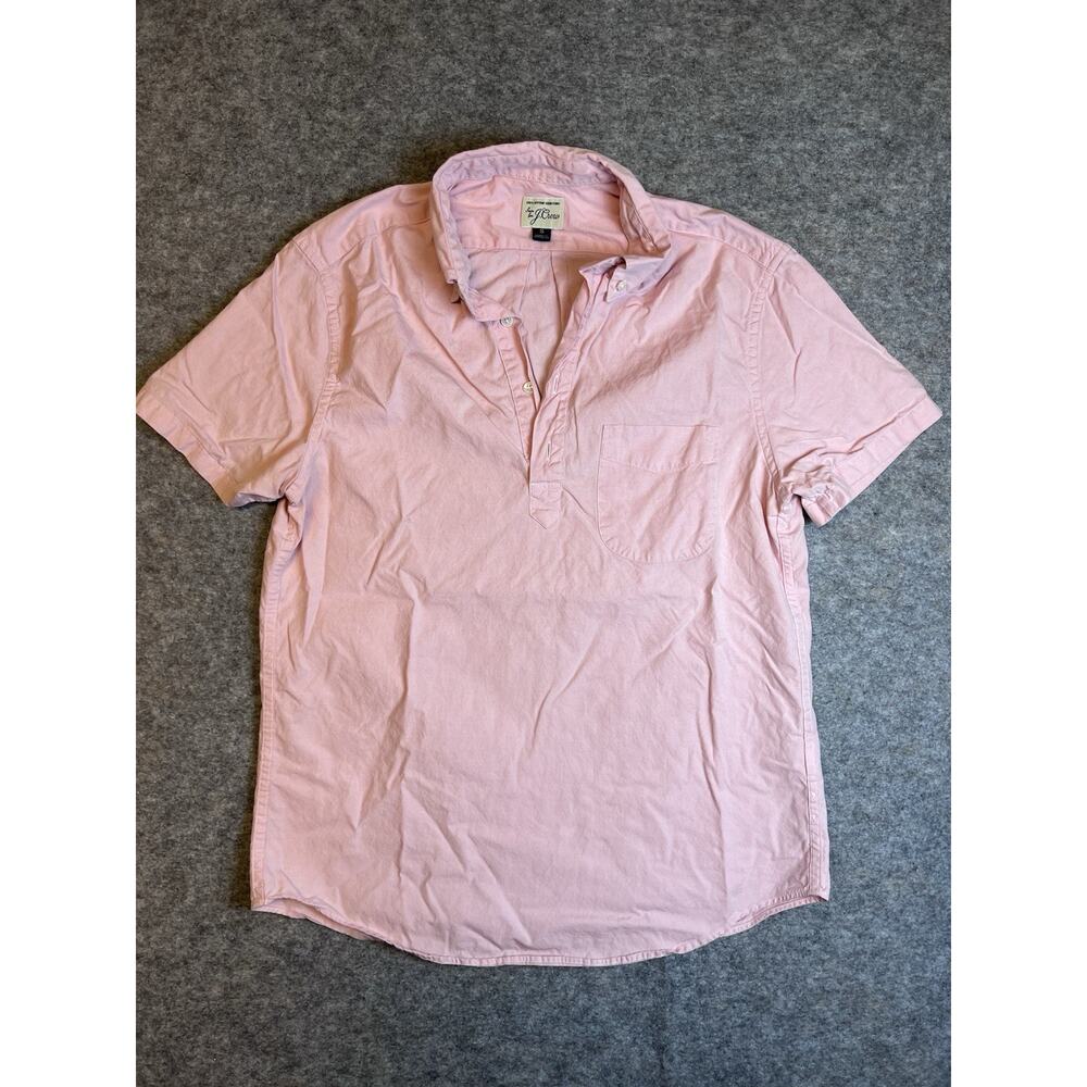 J.Crew Popover Shirt Short Sleeves Pink Women’s Size S 100% Cotton